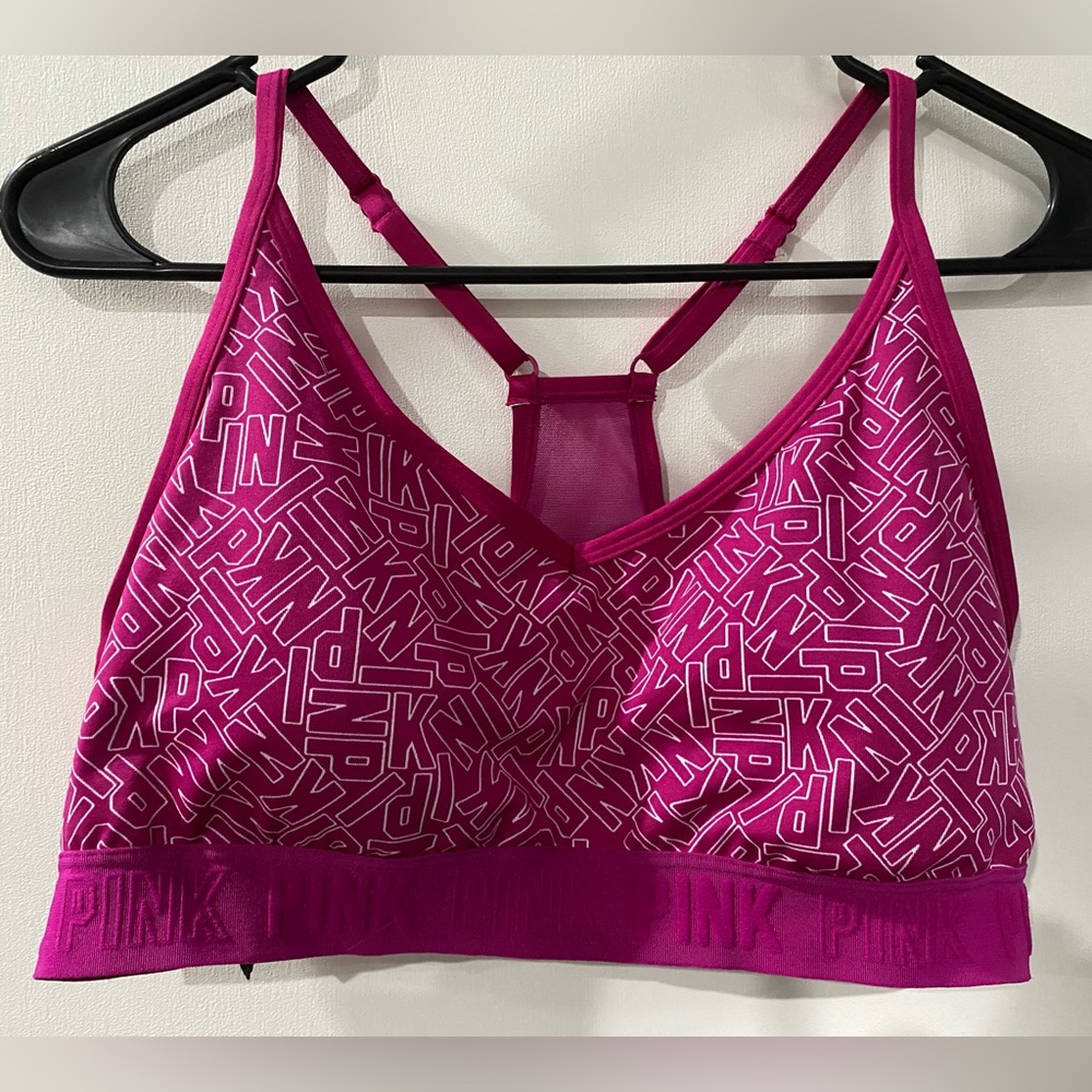 PINK sports bra. Magenta PINK logo. Size XL